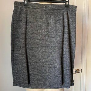 Halogen- Heather Grey Jersey Zip Skirt